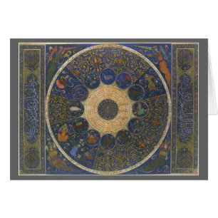 Vintage Rulers Horoscope, Antique Islamic Zodiac