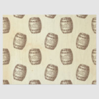Vintage Rum Barrels on Cream Decoupage