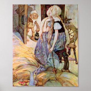 Vintage Rumpelstiltskin Illustration Poster