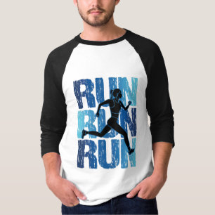 Vintage Runner Girl - Run Run Run T-Shirt