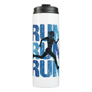 Vintage Runner Girl - Run Run Run Thermal Tumbler
