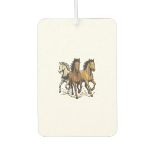 Vintage Running Horses Vector Art Design_1 Car Air Freshener