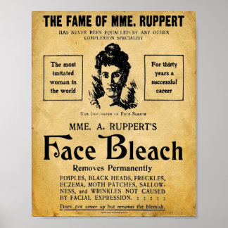 Vintage Rupperts Face Bleach Print