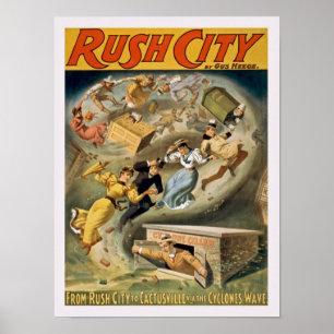 Vintage Rush City Poster