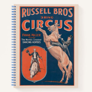 Vintage Russell Brothers Circus Poster. Notebook
