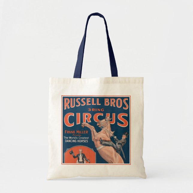 Vintage Russell Brothers Circus Poster. Tote Bag (Front)