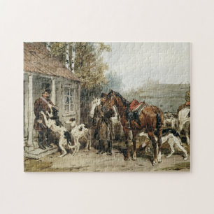 Vintage Russian Art Borzoi Puzzle