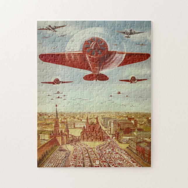 Vintage Russian Aviation art puzzle (Vertical)