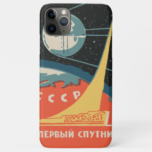 Vintage russian matchbox ads (CCCP rocket launch) iPhone 11 Pro Max Case