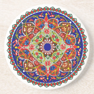 Vintage Russian Ornament Design Coaster