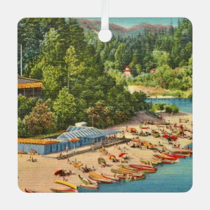 Vintage Russian River Beach  Metal Tree Decoration