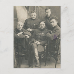 Vintage Russian Soldiers Postcard