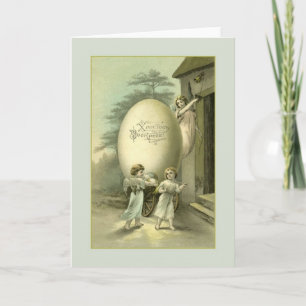 Vintage Russian / Ukrainian Angels Easter Card