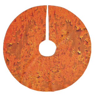 Vintage Rust: Old Textured Surface Brushed Polyester Tree Skirt