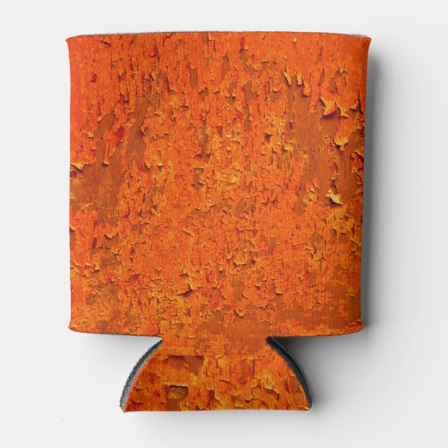 Vintage Rust: Old Textured Surface Can Cooler (Front)