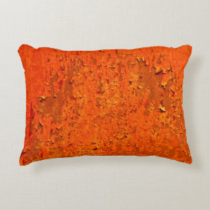 Vintage Rust: Old Textured Surface Decorative Cushion