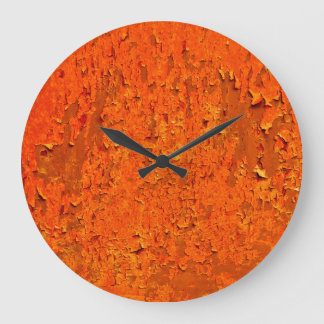 Vintage Rust: Old Textured Surface Large Clock