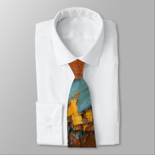 Vintage Rusted Steel Patina Industrial Texture Tie