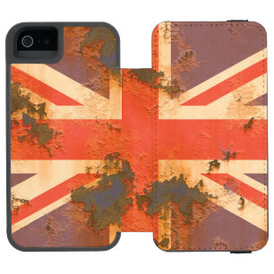 Vintage Rusted United Kingdom Flag Incipio Watson™ iPhone 5 Wallet Case