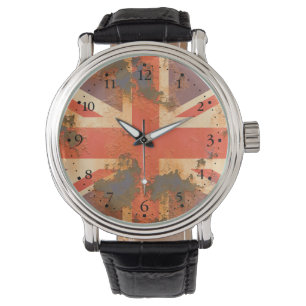 Vintage Rusted United Kingdom Flag Watch