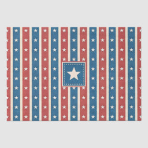 Vintage Rustic Americana Stars And Stripes Patriot Tissue Paper