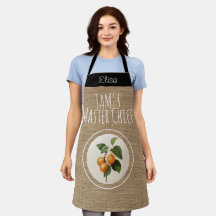 Vintage Rustic Apricot Jam personalised Apron