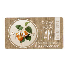 Vintage Rustic Apricot Jam personalised H Label