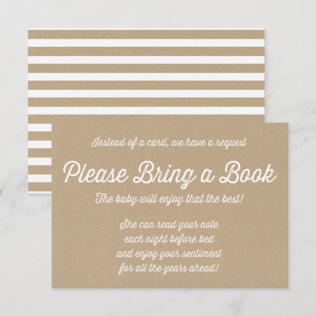 Vintage Rustic Baby Shower Gift Card (Front/Back)