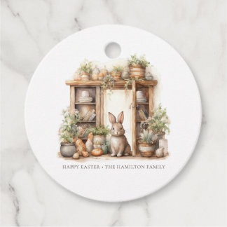 Vintage Rustic Beige Easter Favour Tags