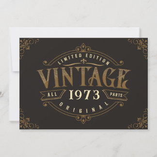 Vintage Rustic Birthday Invitation