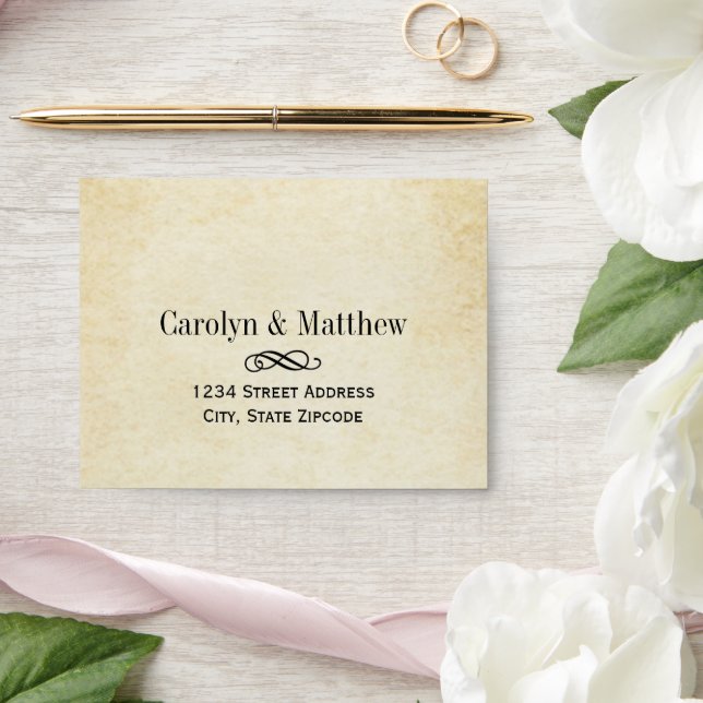 Vintage Rustic Black Flourish Wedding Envelopes (Wedding)