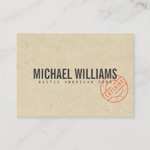 Vintage Rustic Bold Stamped Logo Kraft Look Business Card