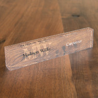 Vintage rustic brown burnt wood Carpenter Monogram