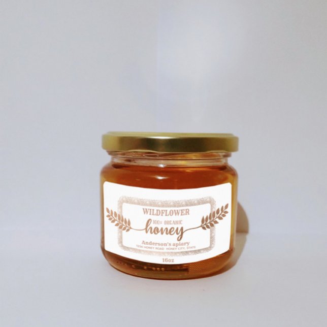 Vintage rustic calligraphy honey branch label (Creator Uploaded)