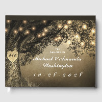 Vintage Rustic Carved Oak Tree Wedding