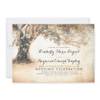 Vintage Rustic Carved Oak Tree Wedding