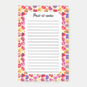 Vintage Rustic Cat Paw Print Love Post-it Notes