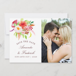 Vintage Rustic Charm Floral Wedding Save the Date