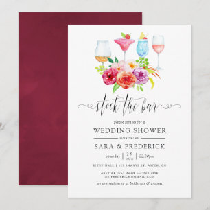 Vintage Rustic Charm Stock the Bar Invitation