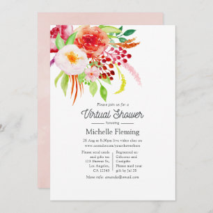 Vintage Rustic Charm Virtual Shower Invitation