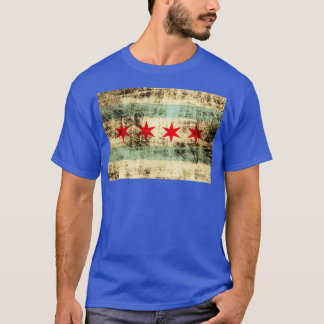 Vintage Rustic Chicago Flag T-Shirt
