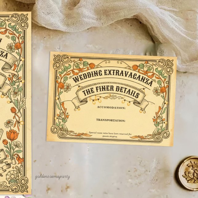 Vintage Rustic Country Fair Wedding Extravaganza Enclosure Card (Vintage Rustic Country Fair Wedding Extravaganza Enclosure Card)