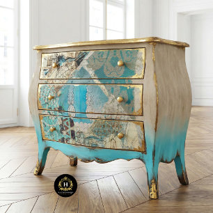 Vintage Rustic Distressed Decoupage Furniture Tissue Paper
