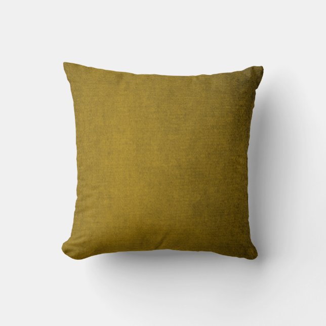 Vintage rustic dusty pale fall yellowish brown cushion (Front)