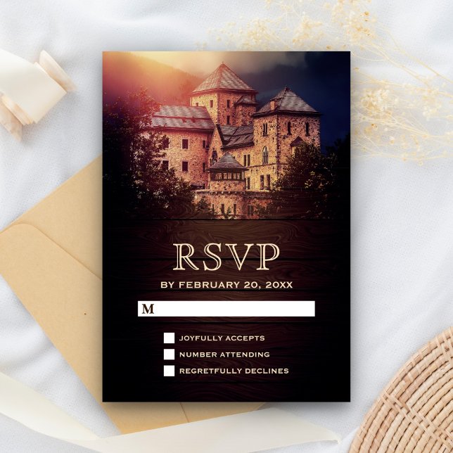 Vintage Rustic Fairytale Castle RSVP (Creator Uploaded)