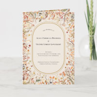 Vintage Rustic Fall Beige Wedding Folded
