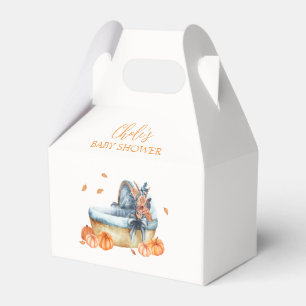 Vintage Rustic Fall Pumpkin Crib Baby Shower  Favour Box