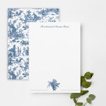 Vintage Rustic Farm French Toile-Blue & White Card<br><div class="desc">This lovely restored vintage French toile de jouy pattern dated ca 1780s features scenes of joyous rustic farm life including animals,  ancient ruins,  cottages and peasants engaged in work and play in blue on white background.</div>