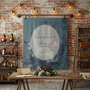 Vintage Rustic Floral Bridal Shower Welcome Sign Tapestry