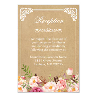 wedding reception card